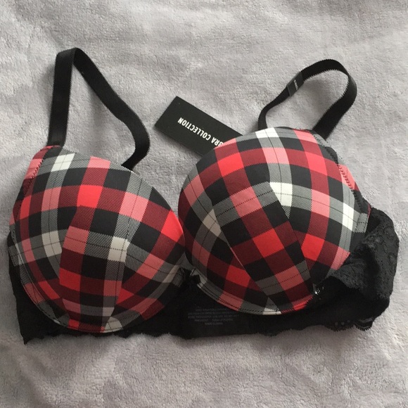 Torrid Push-Up Plunge Bra Plaid 36D NWT - Picture 3 of 4